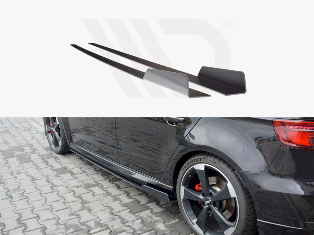 Racing Side Skirts Diffusers V.2 Audi RS3 8V Facelift Sportback 2017-20 Maxton Design