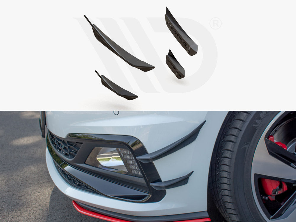 Front Bumper Wings (Canards) VW Polo MK6 GTI 2017-2021 Maxton Design