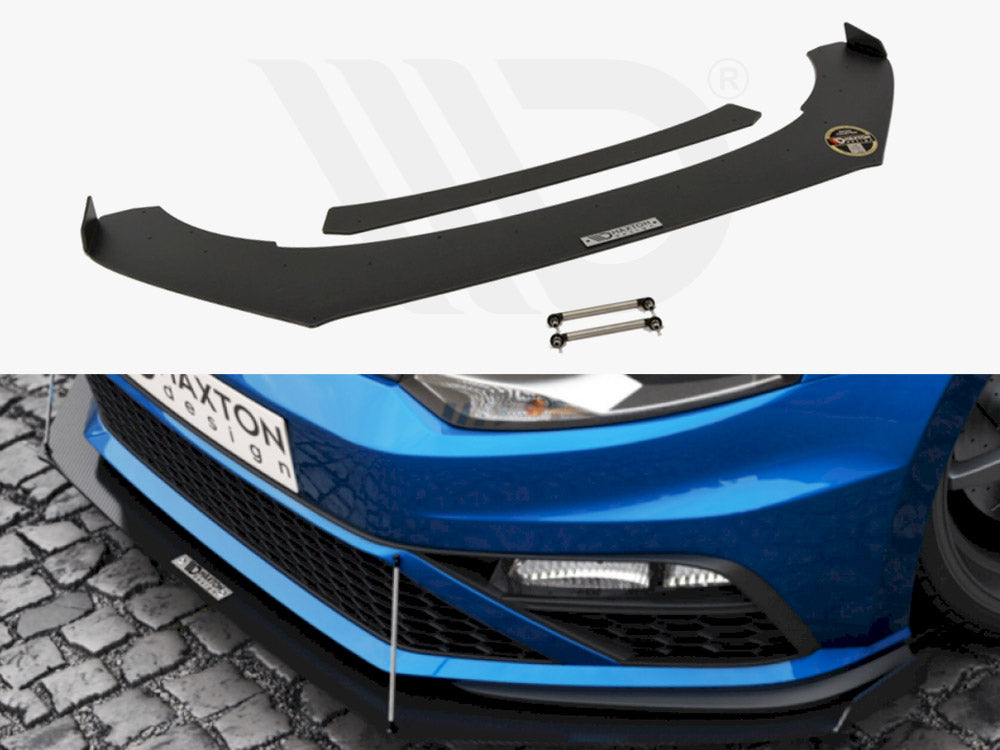 Front Racing Splitter VW Polo MK5 GTI Facelift (With Wings) 2015-2017 Maxton Design