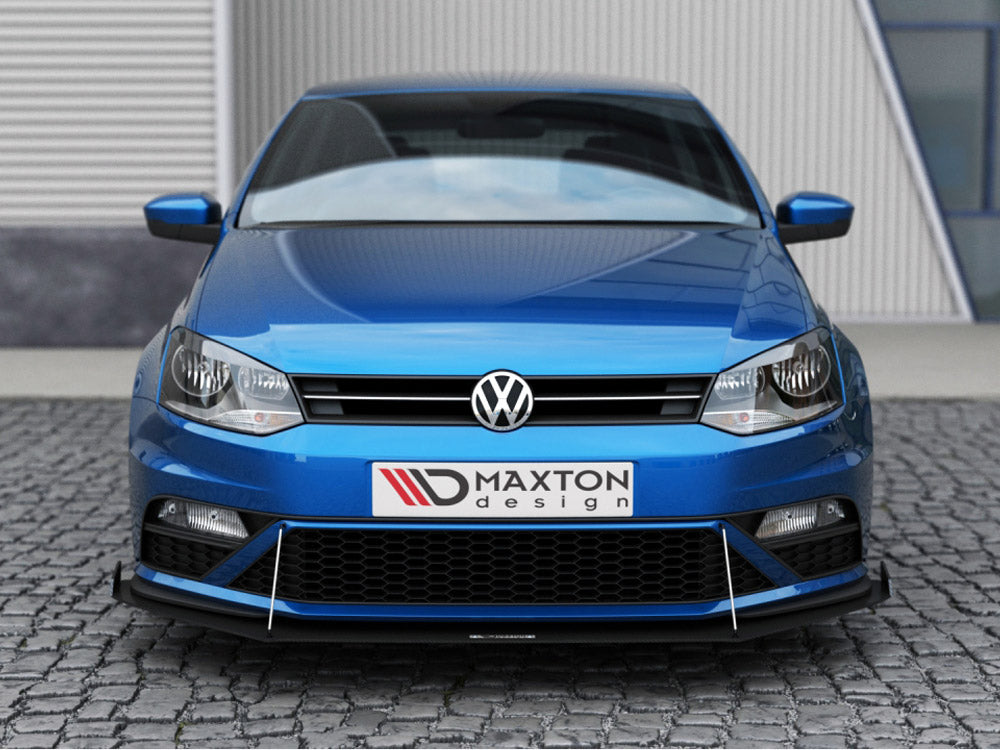 Front Racing Splitter VW Polo MK5 GTI Facelift (With Wings) 2015-2017 Maxton Design