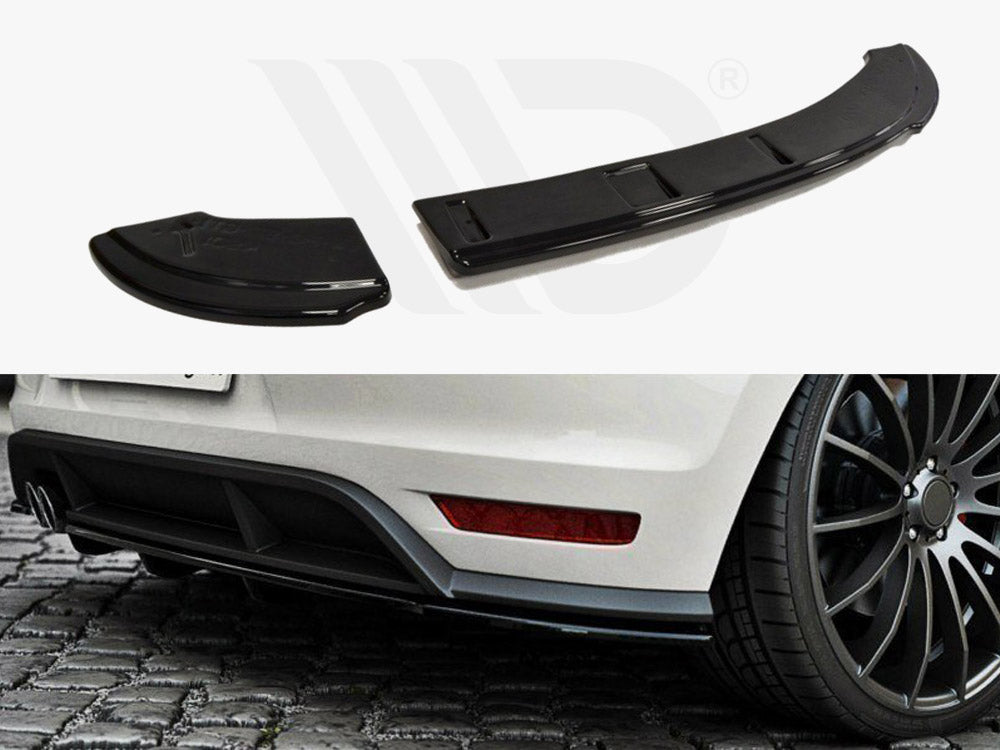 Central Rear Splitter (Vertical Bars) VW Polo Mk5 GTI Facelift Maxton Design