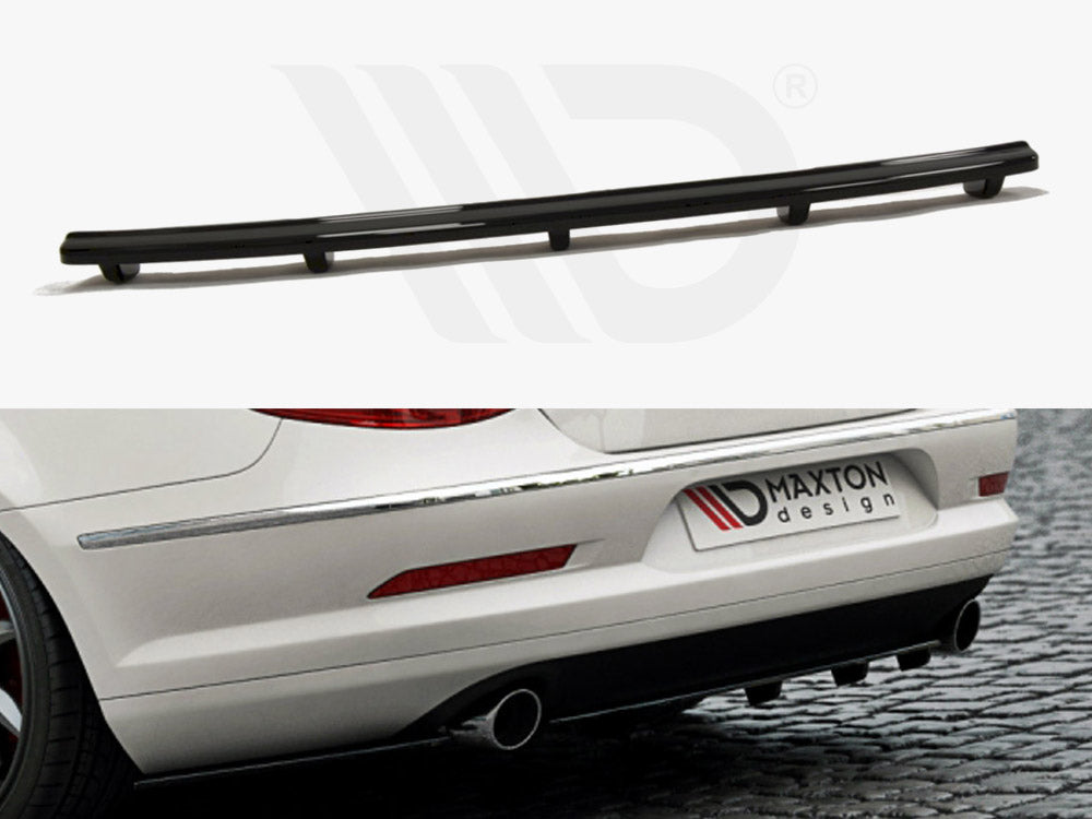 Central Rear Splitter VW Passat CC R36 Rline (Preface) (With Vertical Bars) Maxton Design