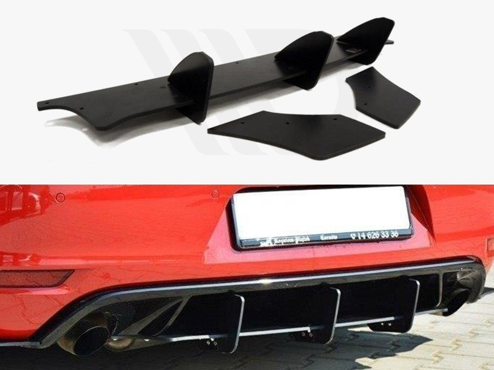 Rear Diffuser & Rear Side Splitters VW Golf MK6 GTI / 35TH Maxton Design