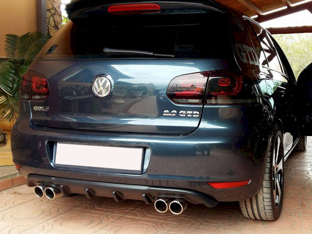 Rear Valance VW Golf VI With 2 Exhaust HOLE Maxton Design