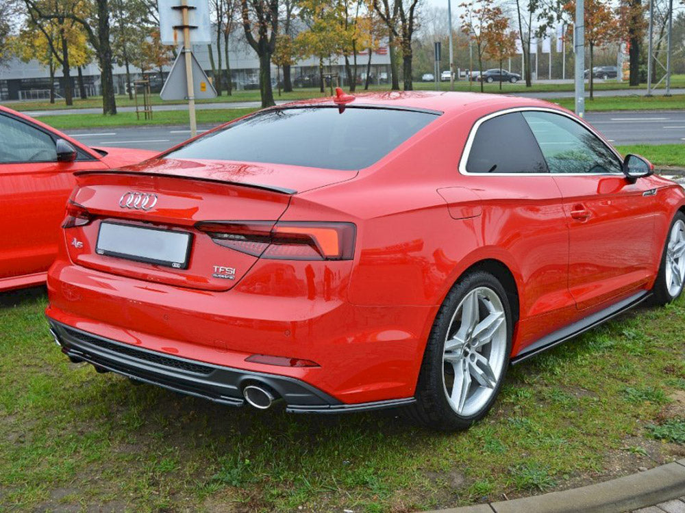 Central Rear Splitter (Vertical Bars) Audi A5 S-Line F5 Coupe / Sportback 2016- Maxton Design