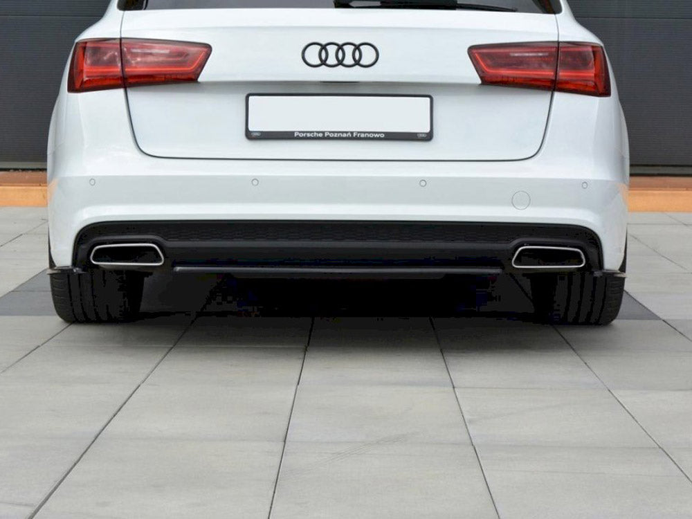 Central Rear Splitter Audi A6 S-Line C7 FL Maxton Design