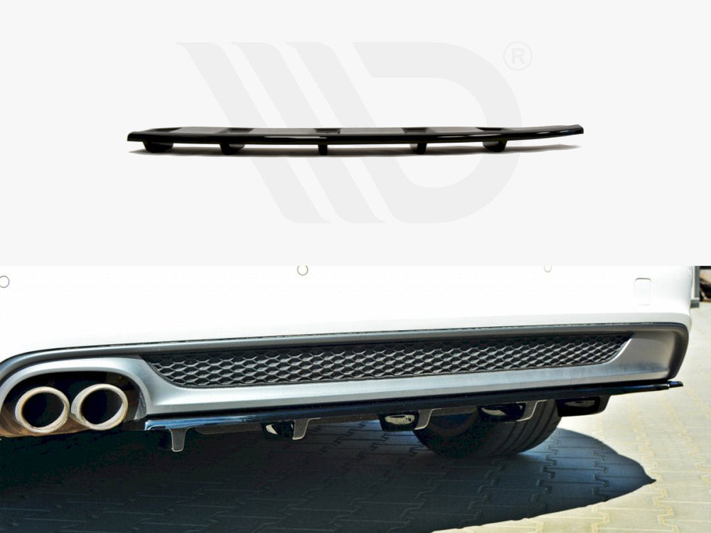 Central Rear Splitter Audi A6 C7 S-line Avant 2011-2014 Maxton Design