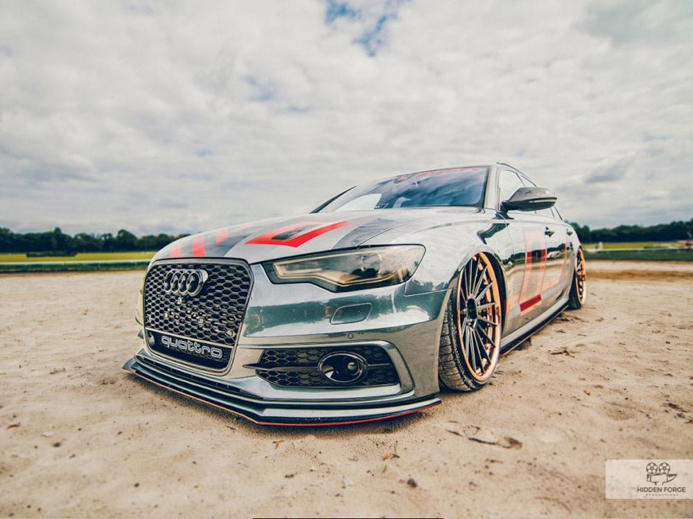 Front Racing Splitter Audi S6 / A6 C7 S-line (2 Splitters = 1 SET) 2011-2014 Maxton Design