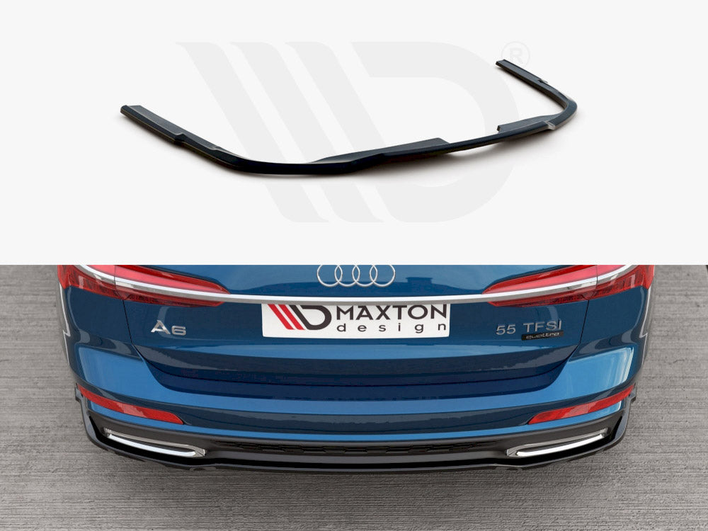 Central Rear Splitter Audi A6 S-Line Avant C8 Maxton Design