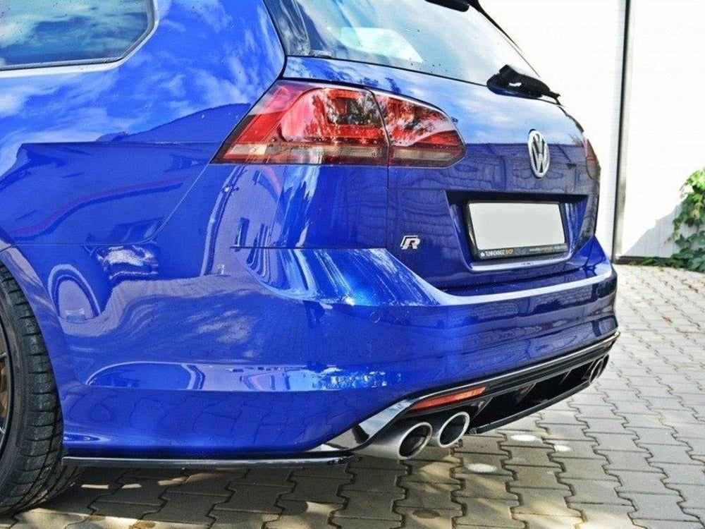 Central Rear Splitter VW Golf MK7 R Estate (Without A Vertical BAR) 2013-2016 Maxton Design