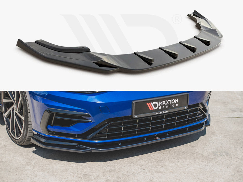 Front Splitter V.9 VW Golf 7 R / R-Line Facelift Maxton Design