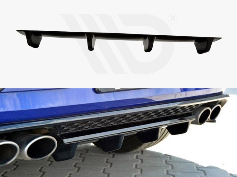 Central Rear Splitter VW Golf VII R Facelift 2017- Maxton Design