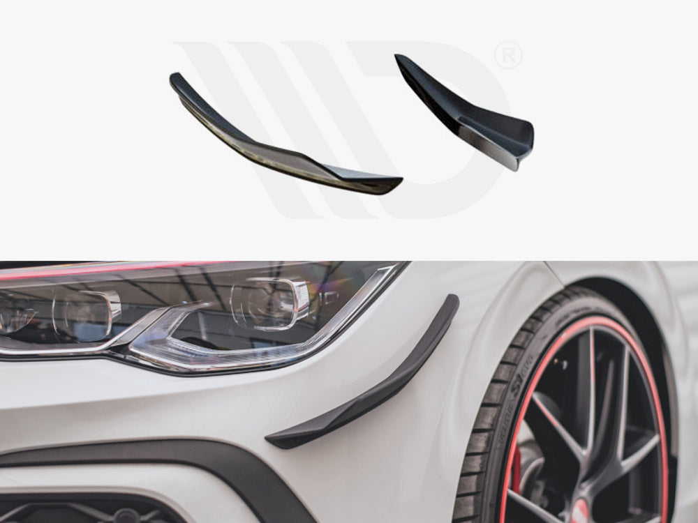 Front Bumper Wings (Canards) VW Golf 8 GTI / R-line 2020- Maxton Design