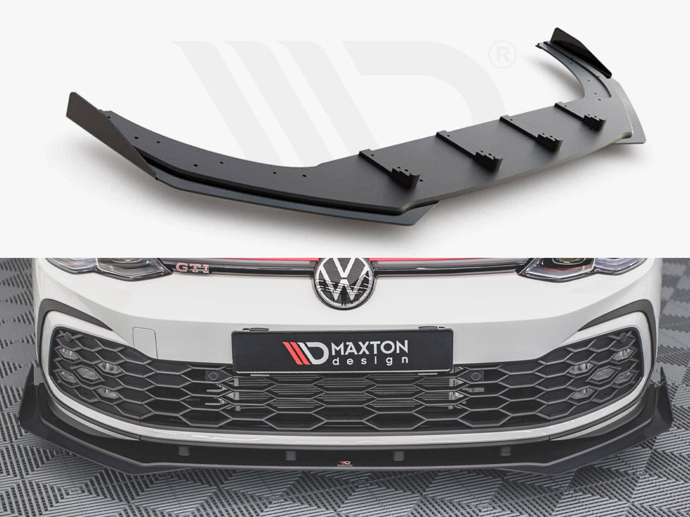 Racing Durability Front Splitter + Flaps VW Golf 8 GTI / R-Line 2020- Maxton Design