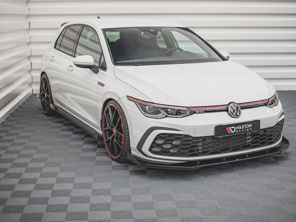 Racing Durability Front Splitter + Flaps VW Golf 8 GTI / R-Line 2020- Maxton Design