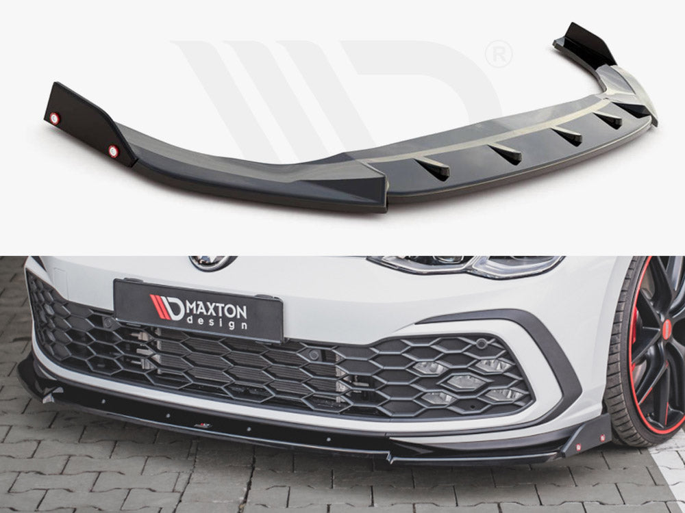 Front Splitter V.3 + Flaps VW Golf 8 GTI / R-Line Maxton Design