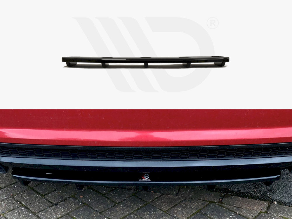 Central Rear Splitter (Vertical Bars) Audi A7 S-Line Facelift Maxton Design