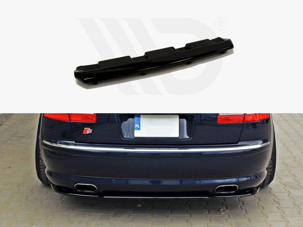 Central Rear Splitter (Vertical Bars) Audi S8 D3 2006-2010 Maxton Design