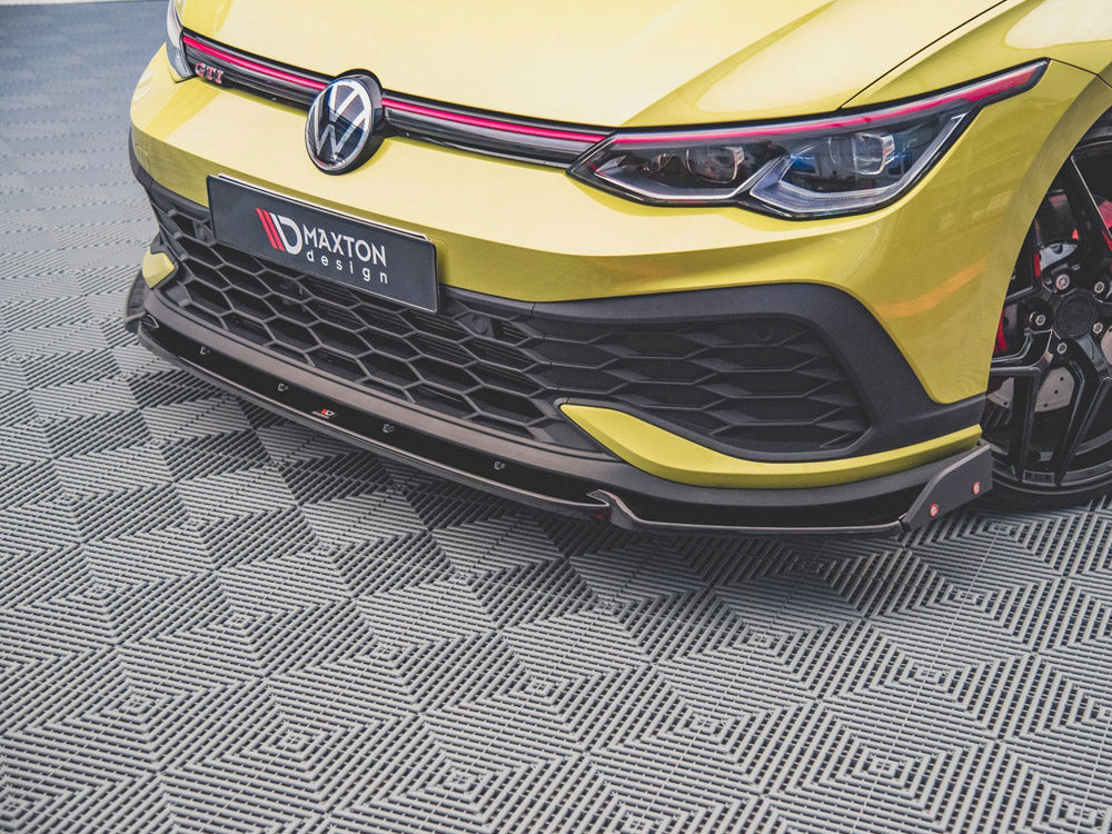 Front Splitter V.1 + Flaps VW Golf 8 GTI Clubsport Maxton Design