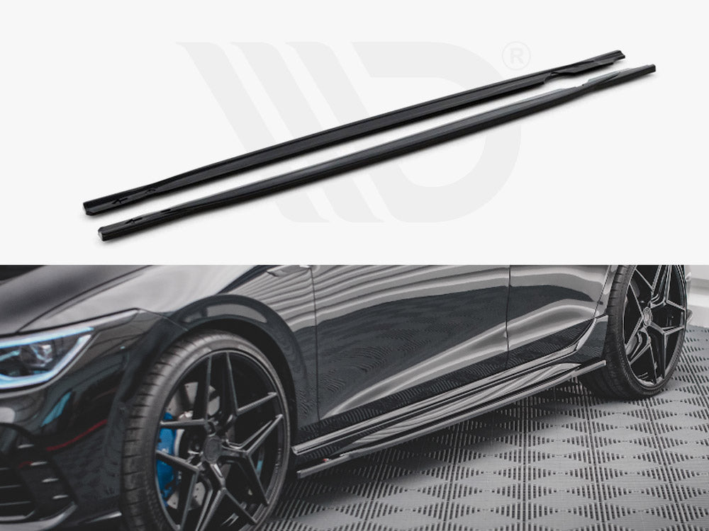 Side Skirts Diffusers V.1 VW Golf R MK8 2020- Maxton Design