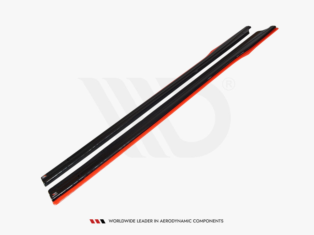 Side Skirts Splitters (Black &amp; Red) V.2 Subaru BRZ / Toyota GT86 Facelift 2017-2020 Maxton Design