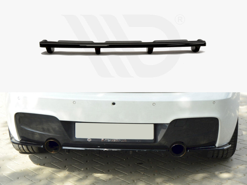 Central Rear Splitter (Vertical Bars) BMW 1 F20 / F21 Maxton Design