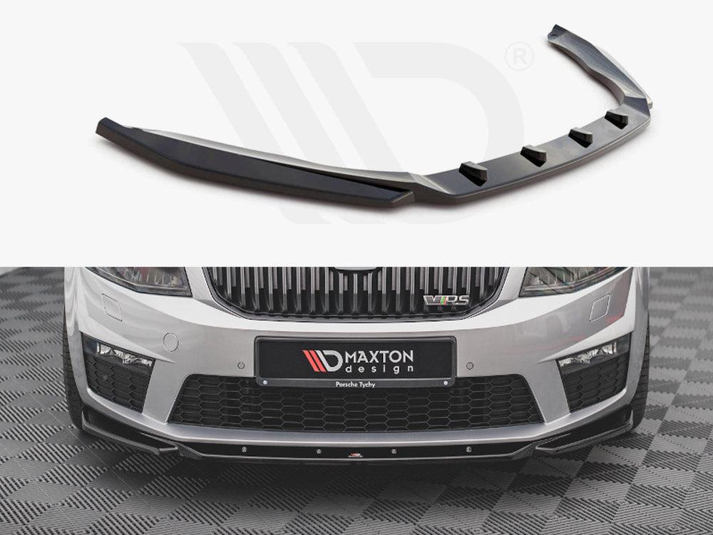 Front Splitter V.4 Skoda Octavia RS MK3 2013-2016 Maxton Design