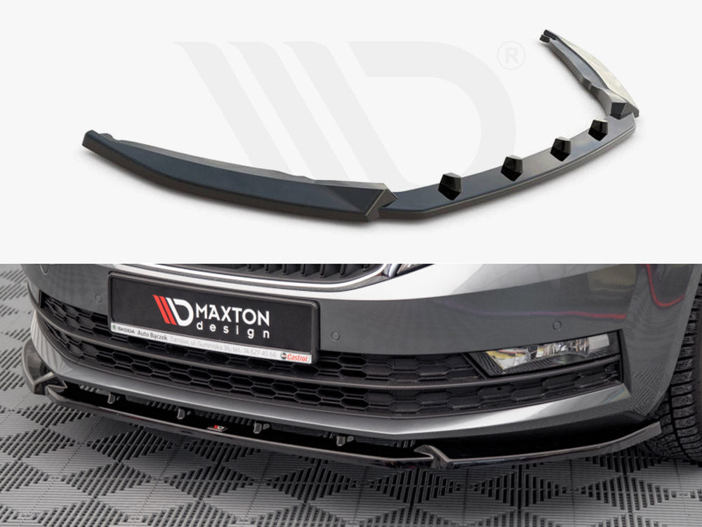 Front Splitter V.1 Skoda Octavia MK3 Facelift 2016-2020 Maxton Design