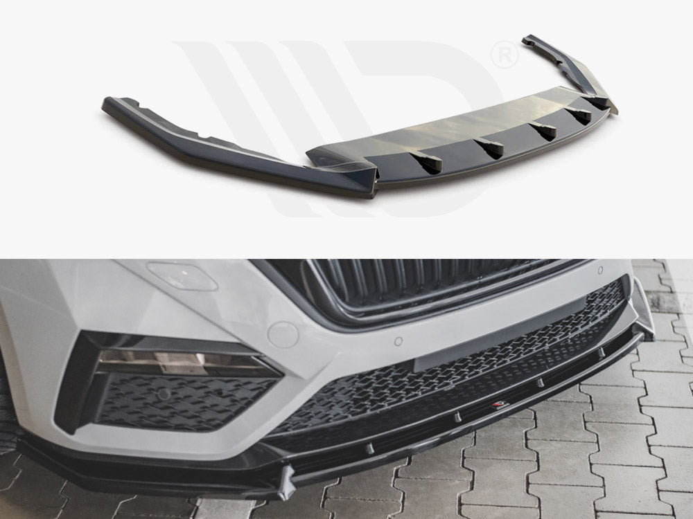 Front Splitter V1 Skoda Octavia RS MK4 2020- Maxton Design