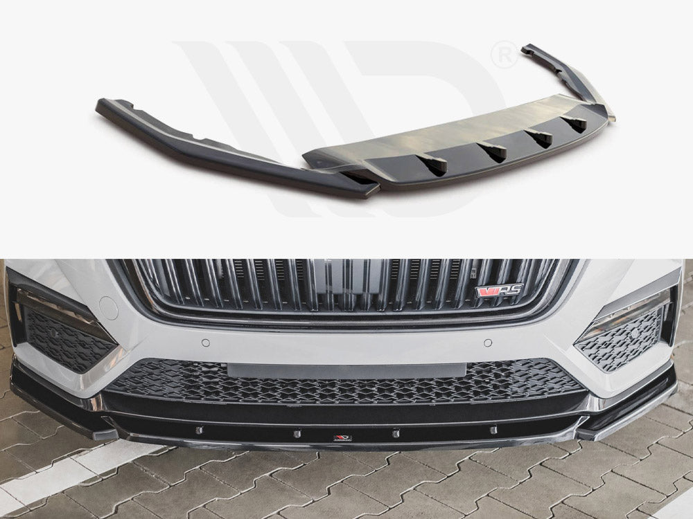 Front Splitter V3 Skoda Octavia RS MK4 2020- Maxton Design