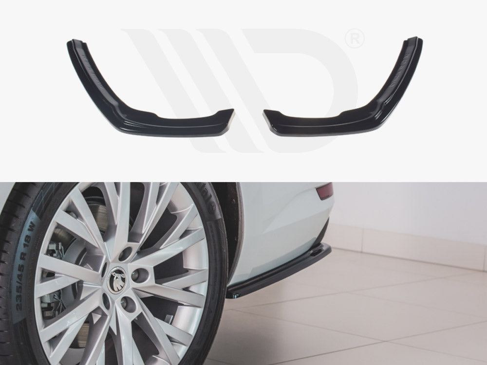 Rear Side Splitters Skoda Superb Mk3 FL Hatchback / Estate 2019- Maxton Design