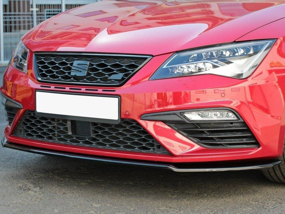 Front Splitter V.2 Seat Leon MK 3.5 Cupra/fr 2017-2019 Maxton Design