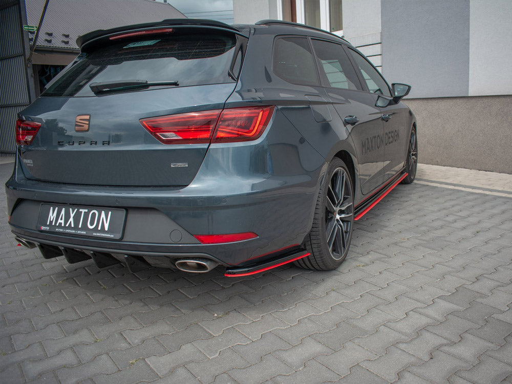 Rear Side Splitters V.2 Seat Leon Mk 3.5 Cupra ST 2017- Maxton Design