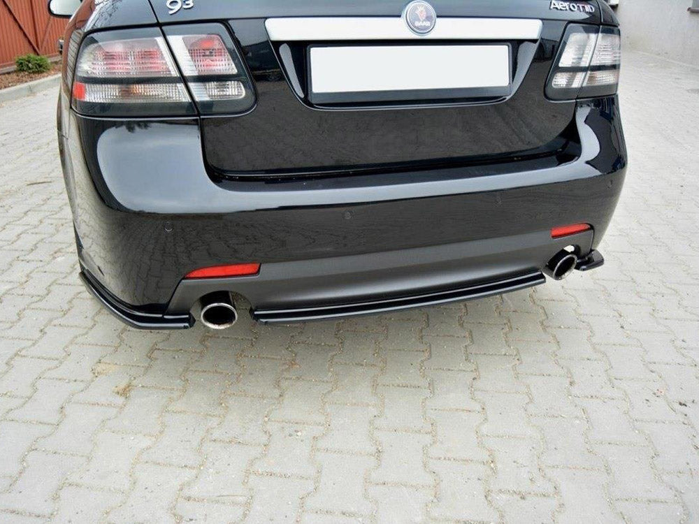 Central Rear Splitter SAAB 9-3 AERO MK2 Facelift 2007-2011 Maxton Design