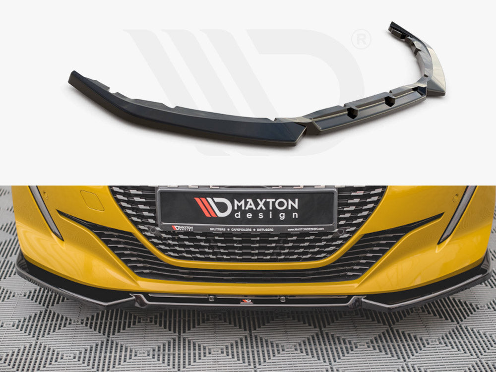 Front Splitter V1 Peugeot 208 MK2 2019- Maxton Design