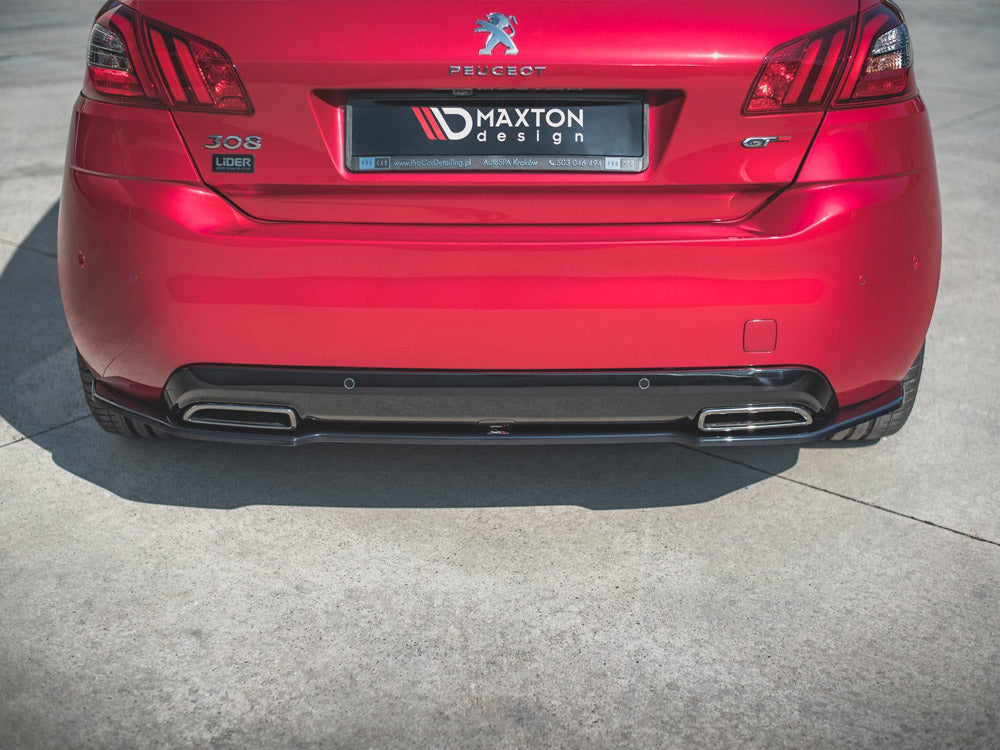 Central Rear Splitter Peugeot 308 GT MK2 Facelift 2017- Maxton Design