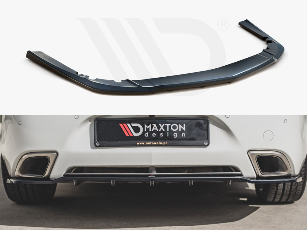 Central Rear Splitter (W/ Vertical Bars) Opel/vauxhall Insignia MK1 Vxr/opc Facelift 2013-2017 Maxton Design