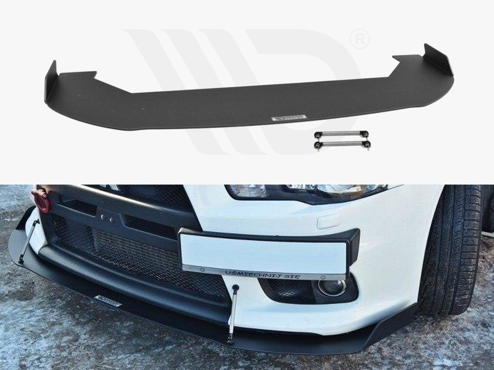 Front Racing Splitter V.1 Mitsubishi Lancer EVO X 2007-2015 Maxton Design