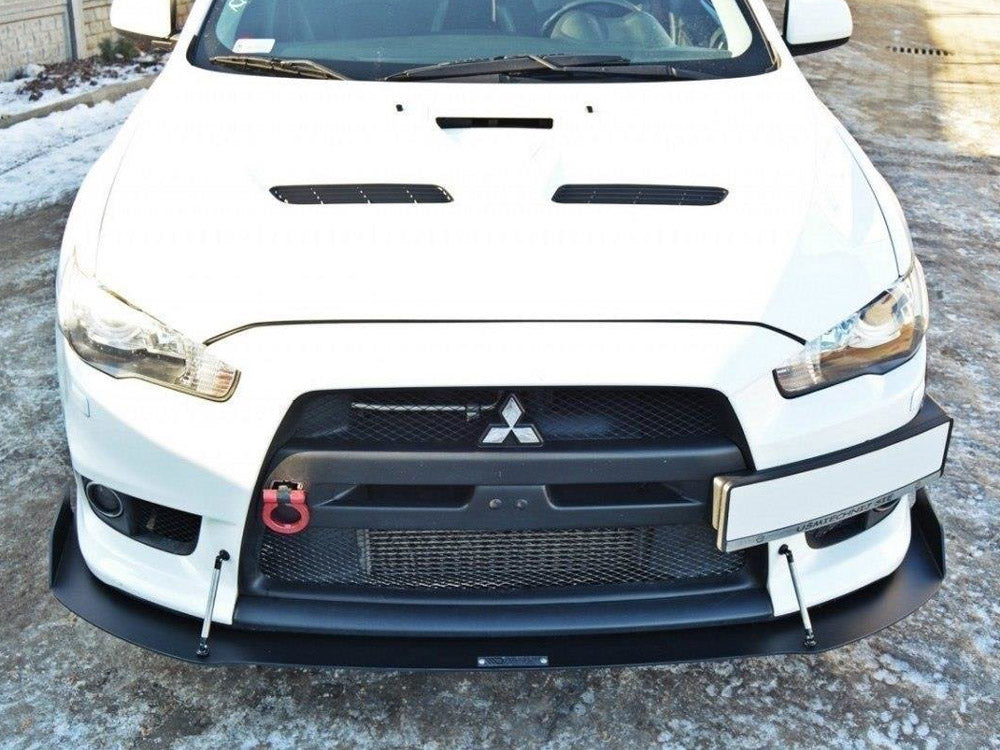 Front Racing Splitter V.1 Mitsubishi Lancer EVO X 2007-2015 Maxton Design