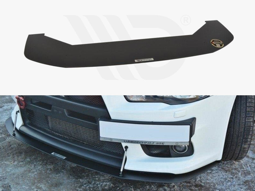 Front Racing Splitter V.2 Mitsubishi Lancer EVO X 2005-2017 Maxton Design