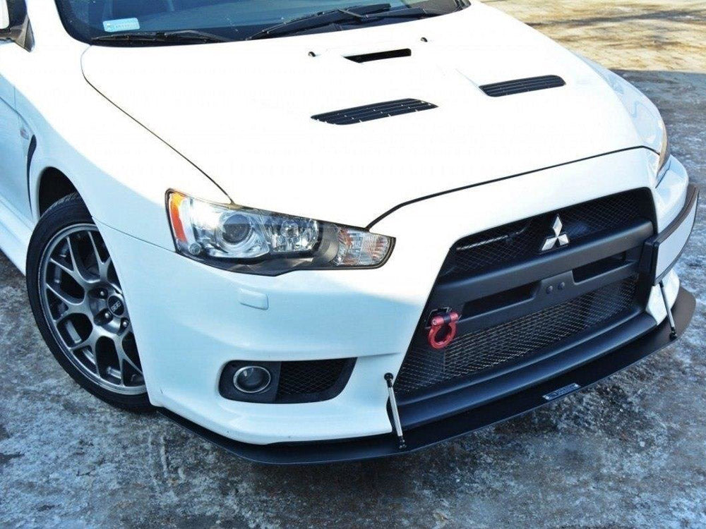 Front Racing Splitter V.2 Mitsubishi Lancer EVO X 2005-2017 Maxton Design