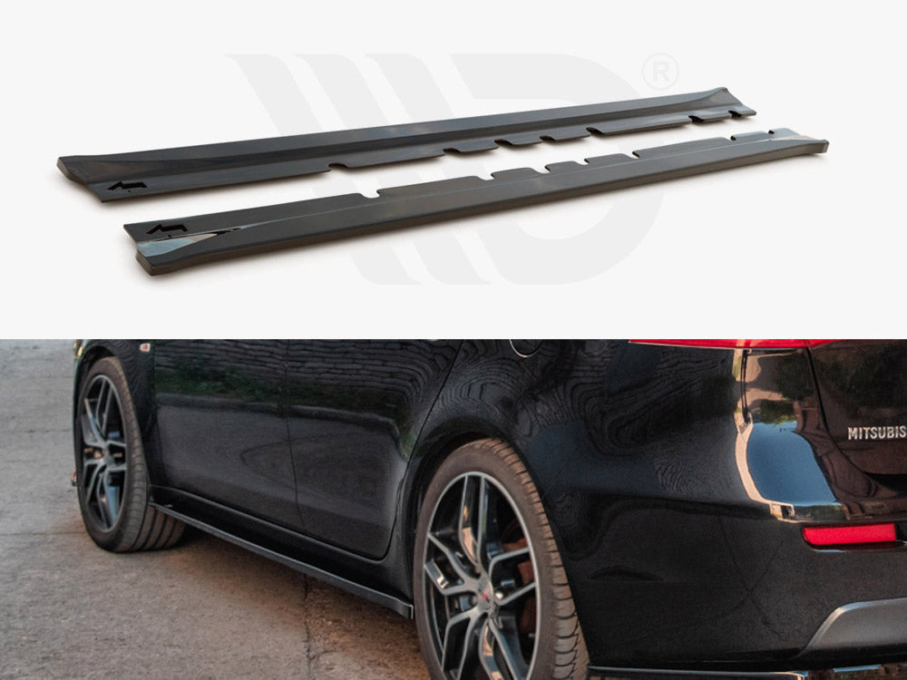 Side Skirts Diffusers Mitsubishi Lancer MK8 2007-2016 Maxton Design