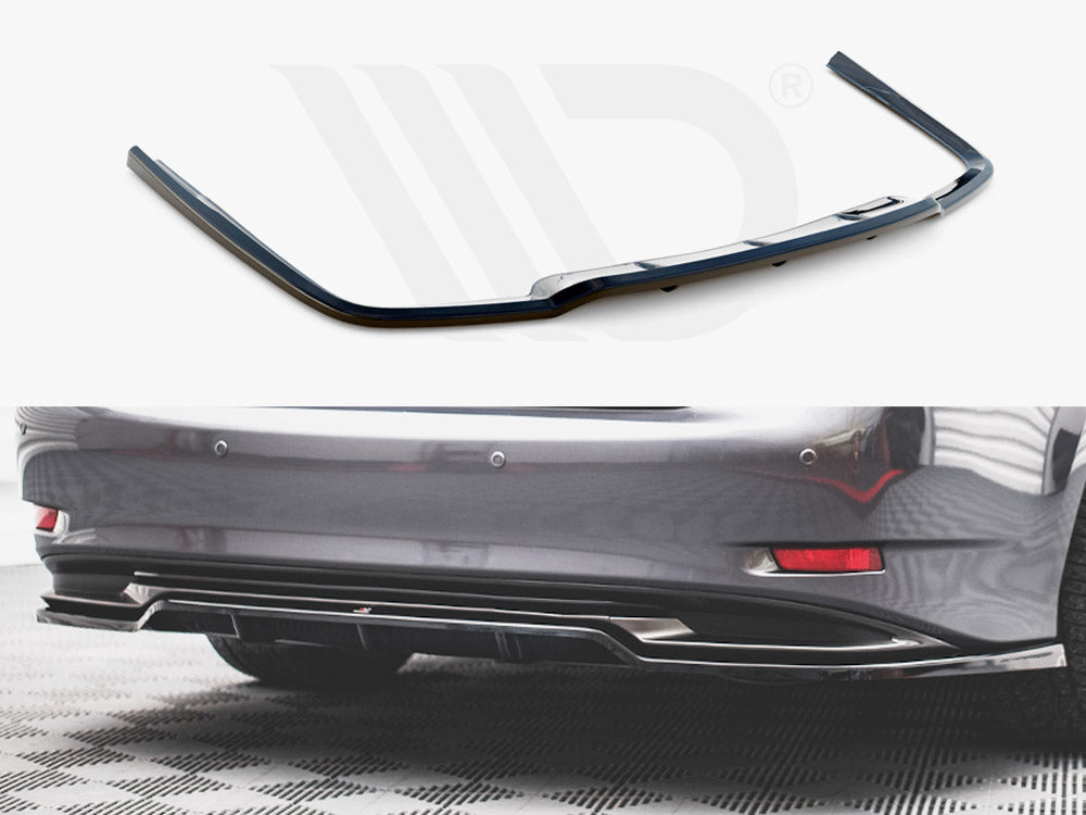 Central Rear Splitter (Vertical Bars) Lexus GS F Sport Hybrid Mk4 (L10) 2012-2015 Maxton Design