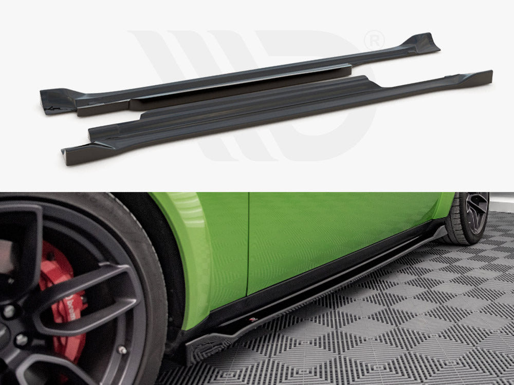 Side Skirts Diffusers Dodge Challenger SRT Hellcat Widebody Mk3 Maxton Design