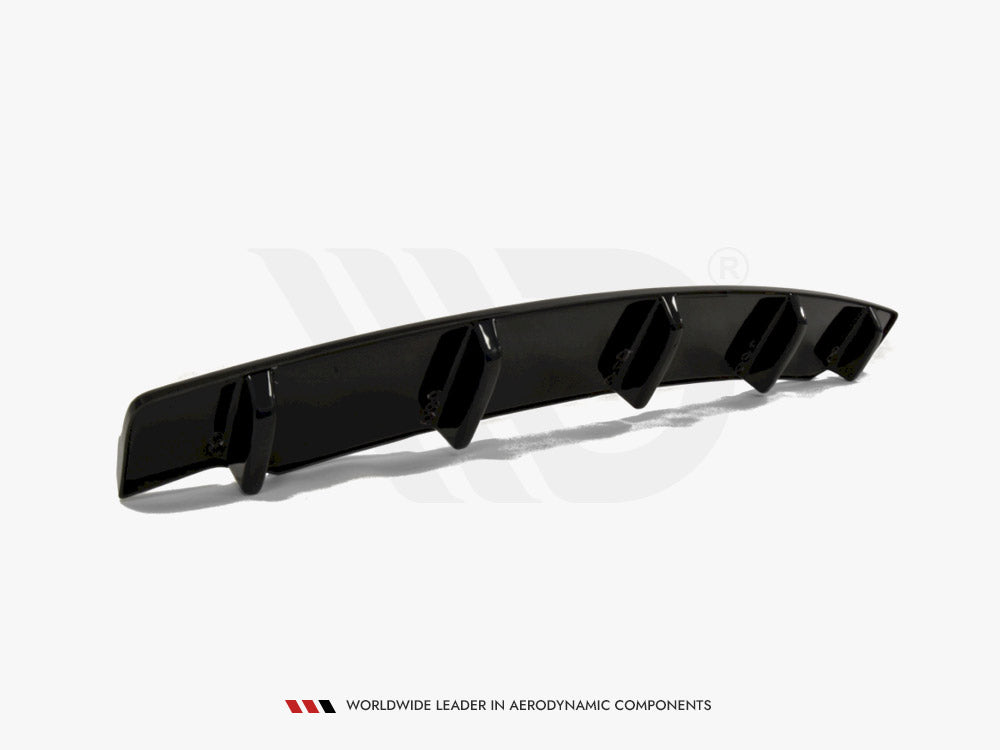 Central Rear Splitter (Vertical Bars) BMW 5 F11 M-Pack 2011- Maxton Design