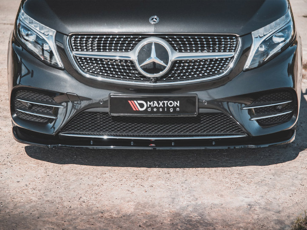 Front Splitter V2 Mercedes-benz V-class Amg-line W447 Facelift 2019- Maxton Design