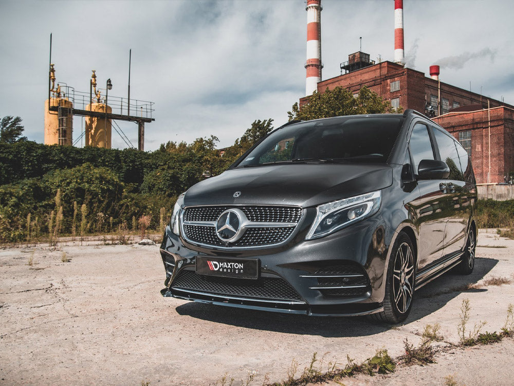 Front Splitter V3 Mercedes-benz V-class Amg-line W447 Facelift 2019- Maxton Design