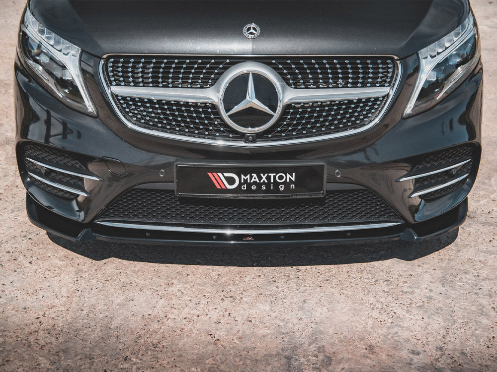 Front Splitter V3 Mercedes-benz V-class Amg-line W447 Facelift 2019- Maxton Design