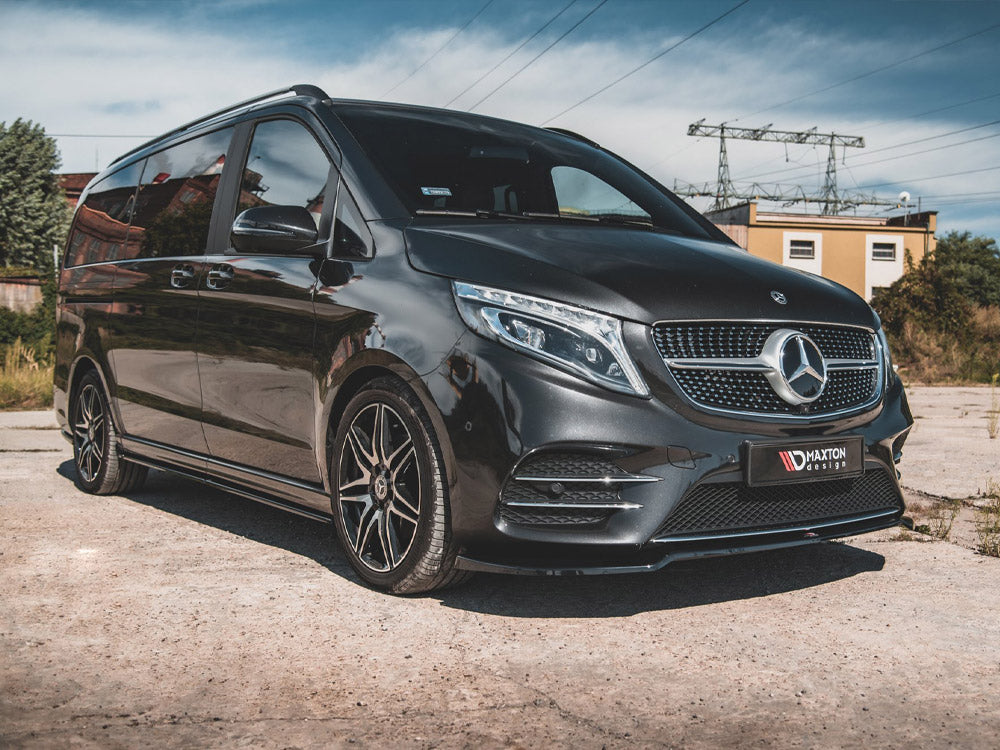 Front Splitter V4 Mercedes-benz V-class Amg-line W447 Facelift 2019- Maxton Design