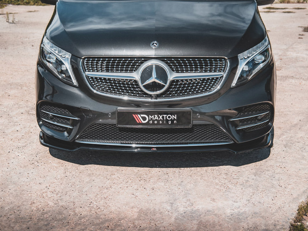 Front Splitter V4 Mercedes-benz V-class Amg-line W447 Facelift 2019- Maxton Design